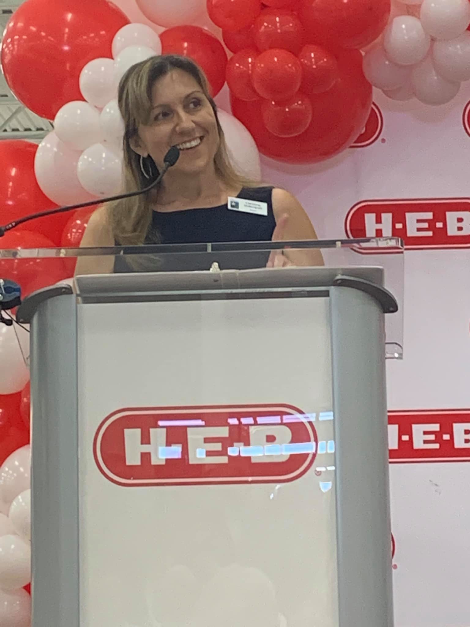 Mayor Christine DeLisle of Leander, TX opening up the city's second HEB